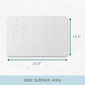 15" x 24" Stone Diatomaceous Bath Mat for Bathroom Shower Floor, Non-Slip Mat